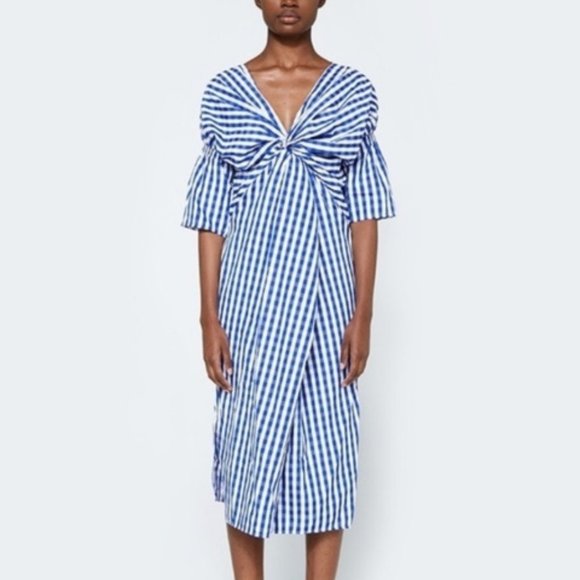 Farrow : Daytona Gingham Dress Blue Small/Medium - Picture 6 of 8